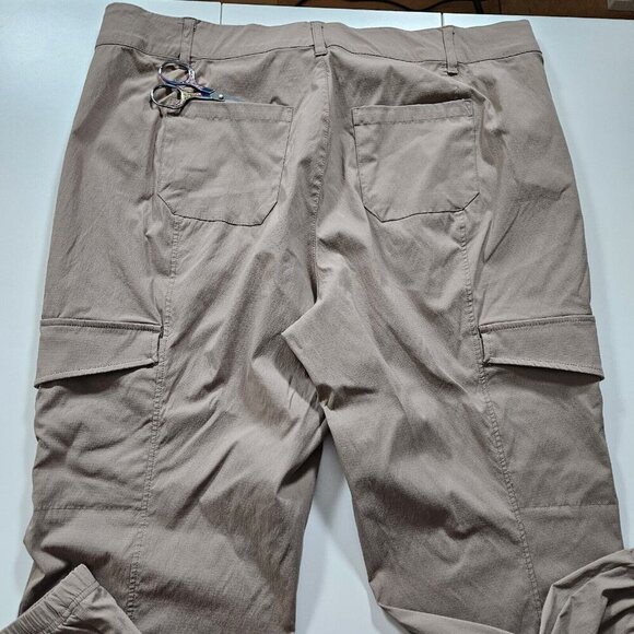 Torrid Joggers Womens 18 Beige Happy Camper Ripstop Crop Active Pockets Stretch - Picture 11 of 14